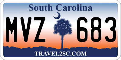 SC license plate MVZ683