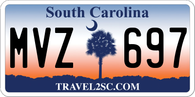 SC license plate MVZ697