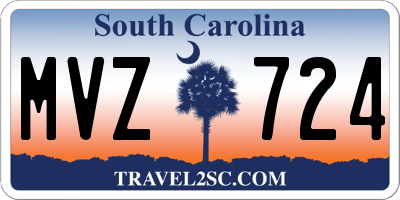 SC license plate MVZ724
