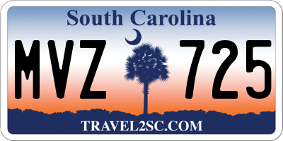 SC license plate MVZ725