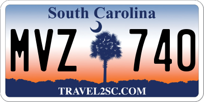 SC license plate MVZ740