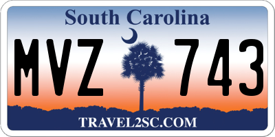 SC license plate MVZ743