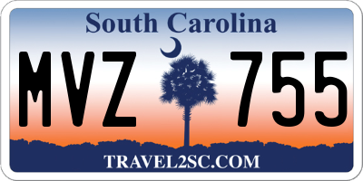 SC license plate MVZ755