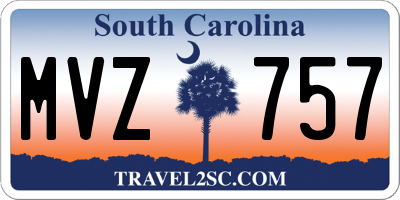SC license plate MVZ757