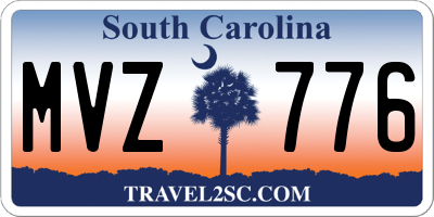 SC license plate MVZ776