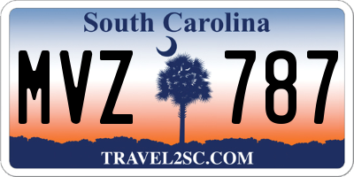 SC license plate MVZ787