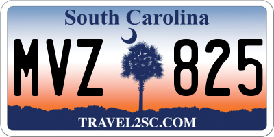 SC license plate MVZ825