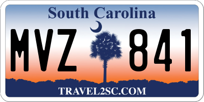 SC license plate MVZ841