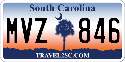 SC license plate MVZ846