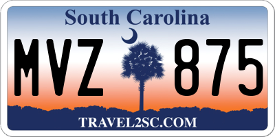 SC license plate MVZ875