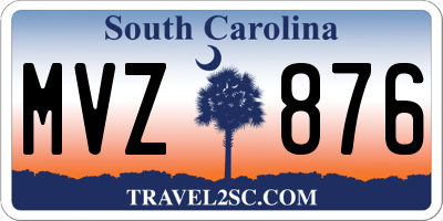 SC license plate MVZ876