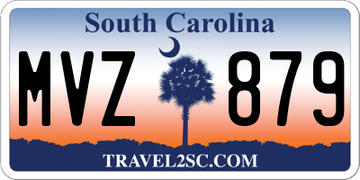 SC license plate MVZ879