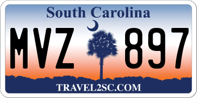 SC license plate MVZ897