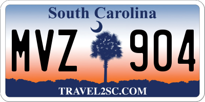 SC license plate MVZ904