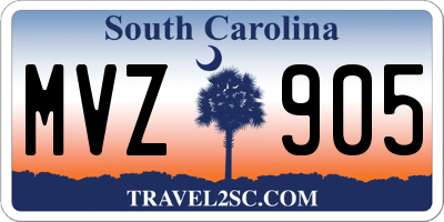 SC license plate MVZ905
