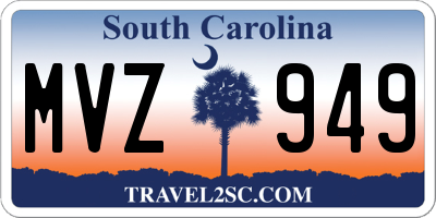 SC license plate MVZ949