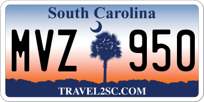 SC license plate MVZ950