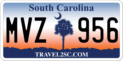 SC license plate MVZ956