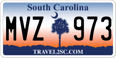 SC license plate MVZ973