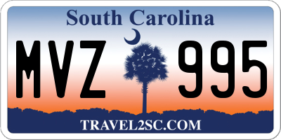 SC license plate MVZ995