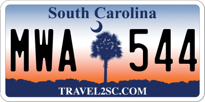 SC license plate MWA544