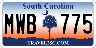 SC license plate MWB775