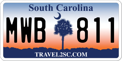 SC license plate MWB811