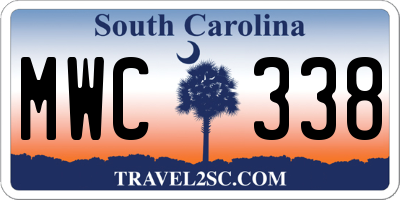 SC license plate MWC338