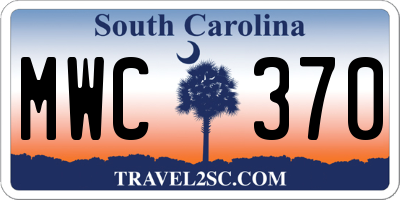 SC license plate MWC370