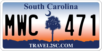 SC license plate MWC471