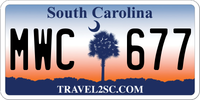 SC license plate MWC677