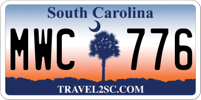 SC license plate MWC776