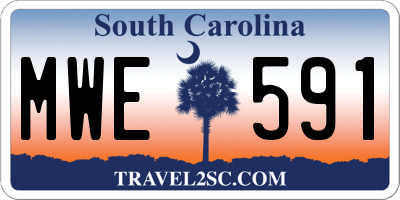 SC license plate MWE591