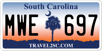SC license plate MWE697