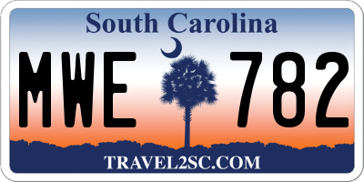 SC license plate MWE782