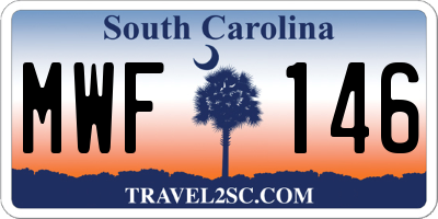 SC license plate MWF146