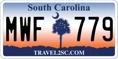 SC license plate MWF779