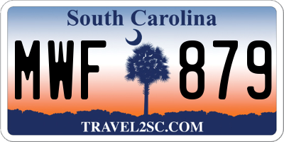SC license plate MWF879
