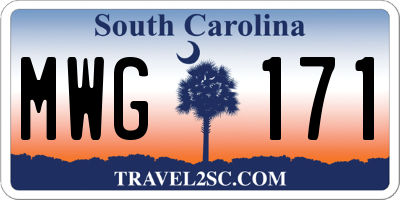 SC license plate MWG171
