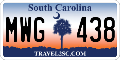 SC license plate MWG438