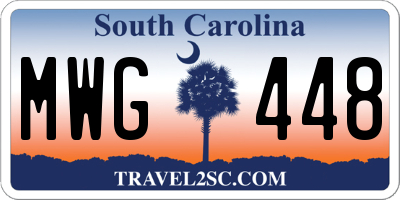 SC license plate MWG448