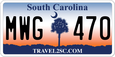 SC license plate MWG470