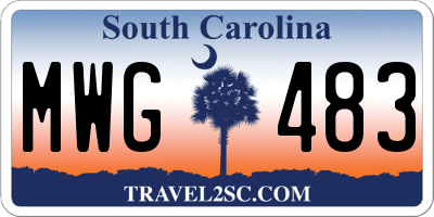 SC license plate MWG483