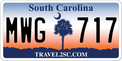 SC license plate MWG717