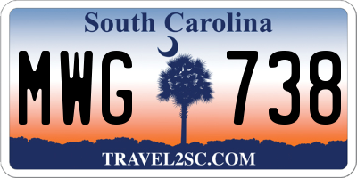 SC license plate MWG738