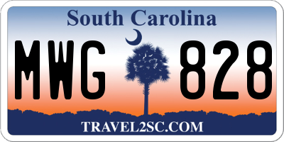 SC license plate MWG828