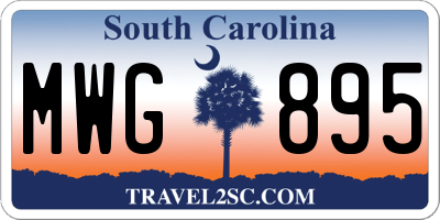 SC license plate MWG895