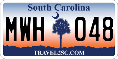 SC license plate MWH048