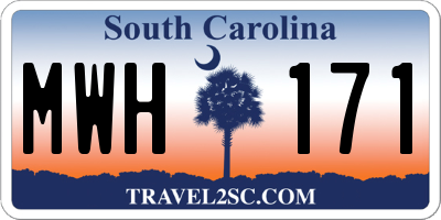 SC license plate MWH171
