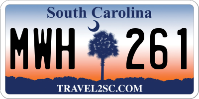 SC license plate MWH261